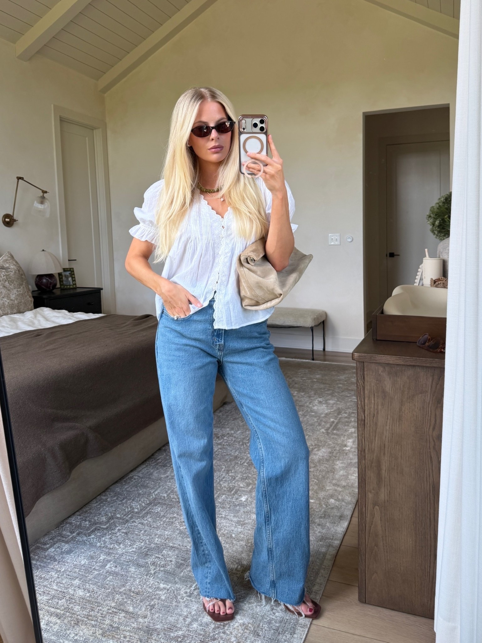 Code AFKATHLEEN - SIZE: med in top, 29 reg in jean (med fray hem - sized up for pp), shoes run tts! #kathleenpost

#LTKootd #LTKSaleAlert