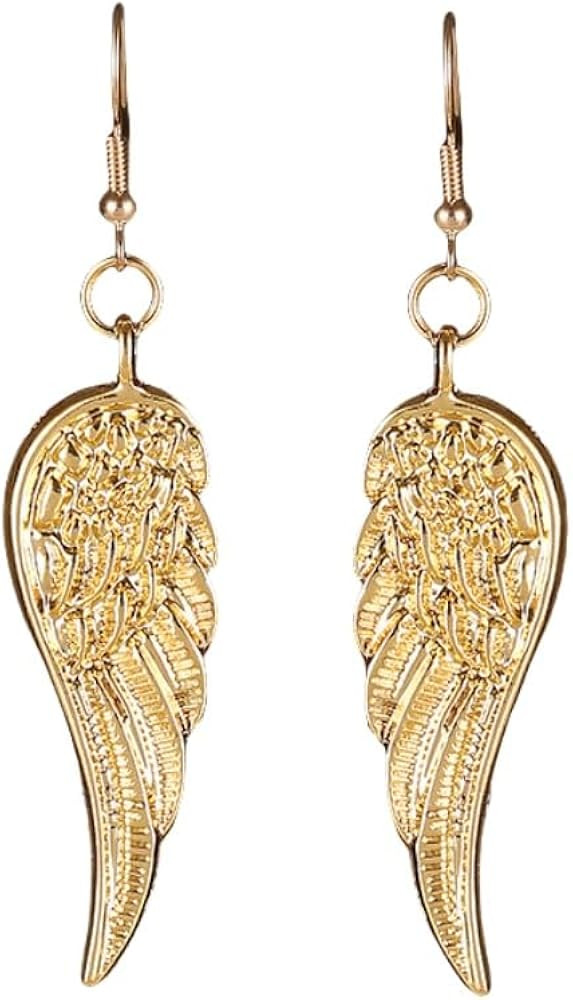 Gothic Angel Wings Earrings for Women Vintage Statement Dangle Drop Wings Earrings Black Gold Sil... | Amazon (US)