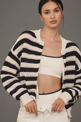 Sanctuary Knit Bomber Jacket | Anthropologie (US)