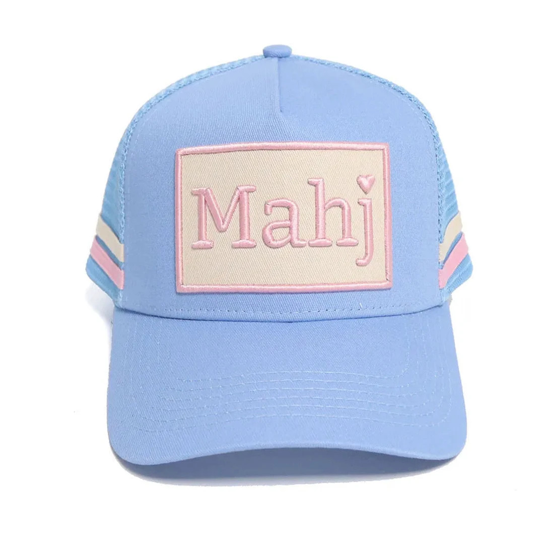 Mahjong Trucker Hat - Light Blue *IN STOCK* - Etsy | Etsy (US)