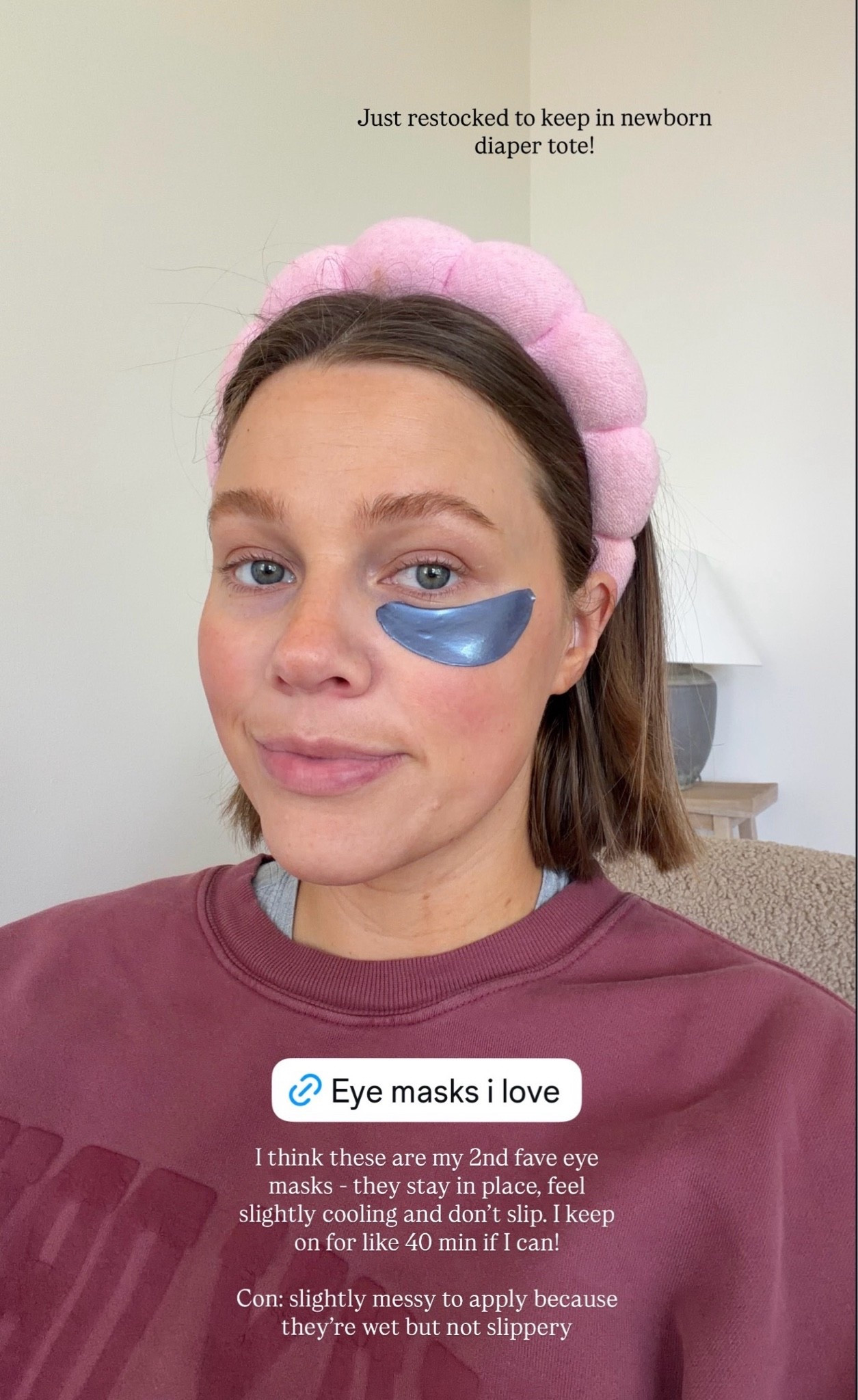 Great eye masks!! Love that they aren’t super wet and slippery. Cooling and feel amazing. A little pricy but thick and I like them a lot. 9/10 for me

#bresheppard #eyemasks #skincare #pregnancy #summerfridays

#LTKgrwm #LTKdayinmylife