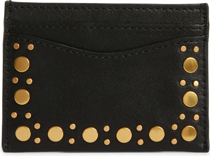 Rebecca Minkoff Noemie Stud Leather Card Case | Nordstrom | Nordstrom