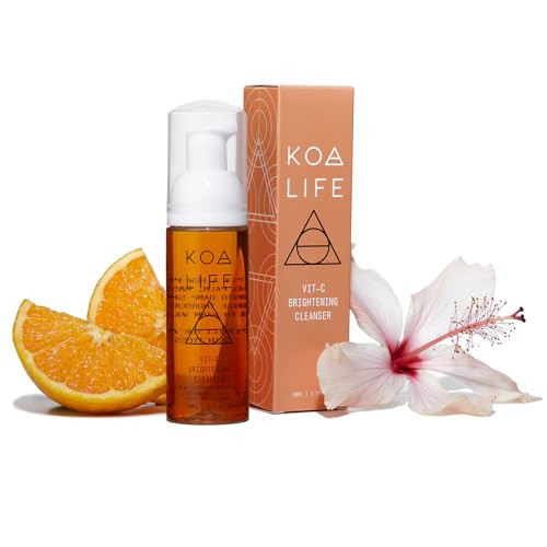 KOA LIFE Vit-C Brightening Facial Cleanser - Vitamin C Facial Cleanser Wash, Skin Brightening Face Wash, Gentle Foam Cleanser, Vegan - 1.7 Fl Oz | Amazon (US)