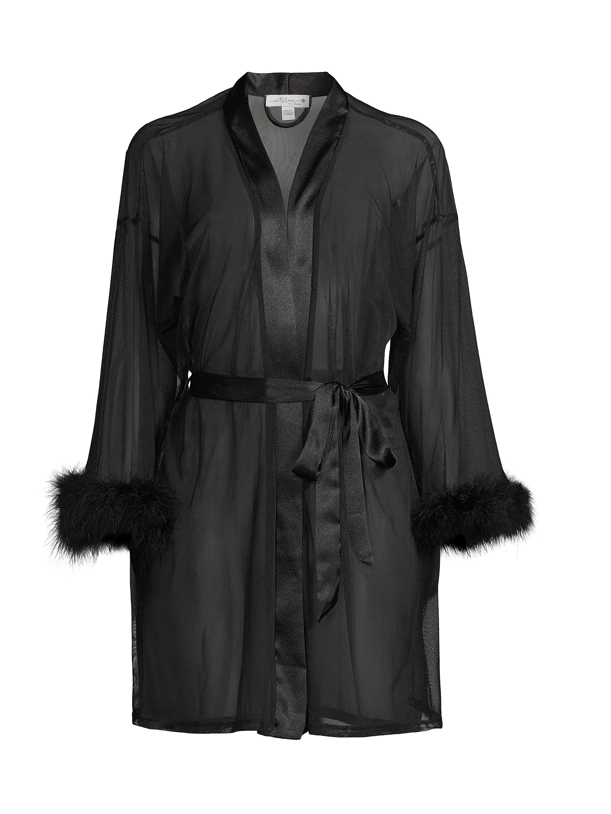 Shop In Bloom Wrapper Boa Short Robe | Saks Fifth Avenue | Saks Fifth Avenue