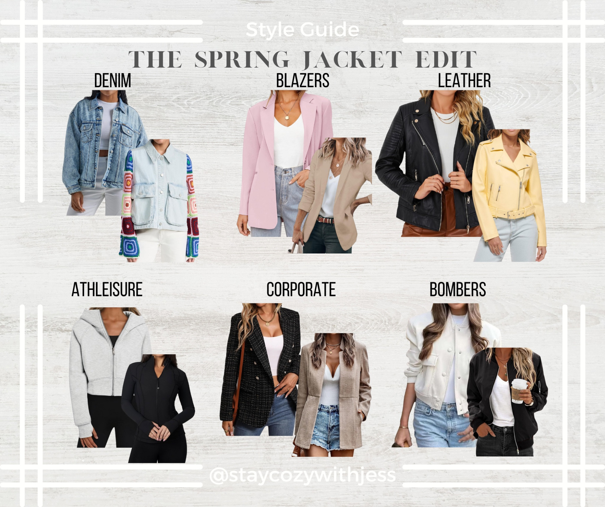 Spring jackets to get you out of the one you’re currently sweating in on lunch break 😉 They all come in multiple fun colors, too!

Stay cozy,
- Jess

P.s. Thank you for being you! 🩷 Follow me for daily style tips and outfit ideas 🫶🏼

#LTKfindsunder100 #LTKmidsize #LTKstyletip