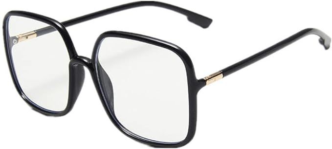 Shiratori Woman's New Retro Blue Light Blocking Glasses Big frame Nerd Eyeglasses Frame Anti Blue... | Amazon (US)