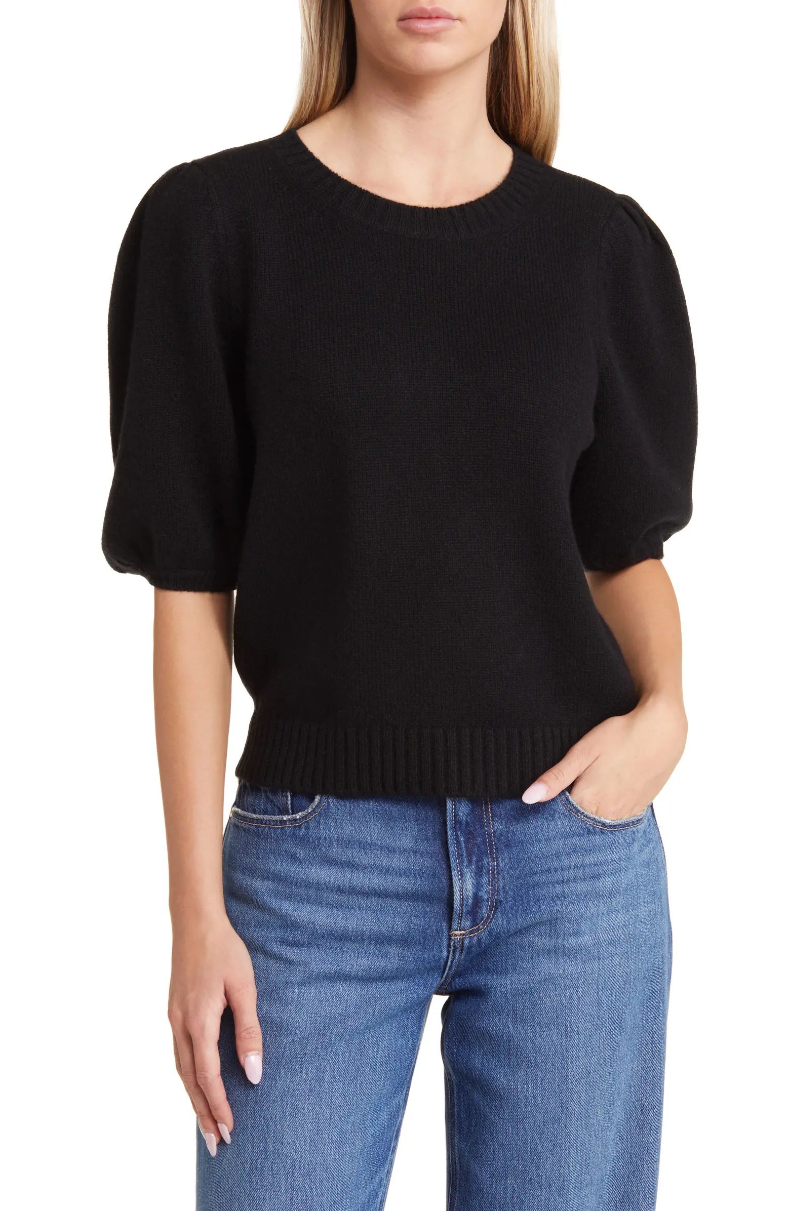 PAIGE Lucerne Puff Sleeve Recycled Cashmere Blend Sweater | Nordstrom | Nordstrom