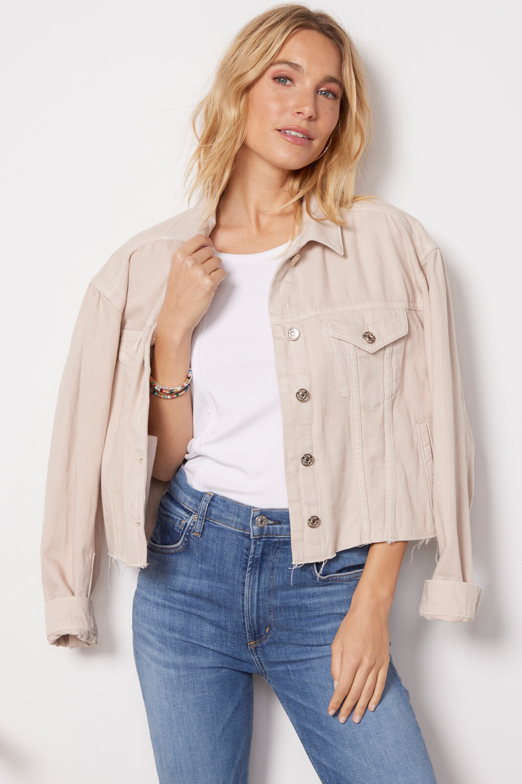 Cropped Pacey Denim Jacket | Evereve