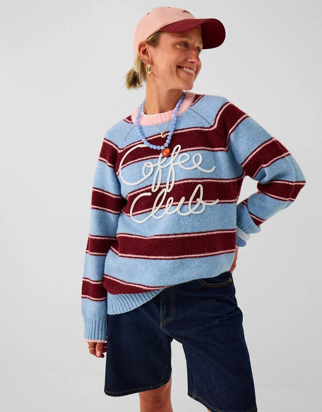 Accessorize x Good Manners Coffee Club Stripe Jumper​ Multi | Accessorize (Global)