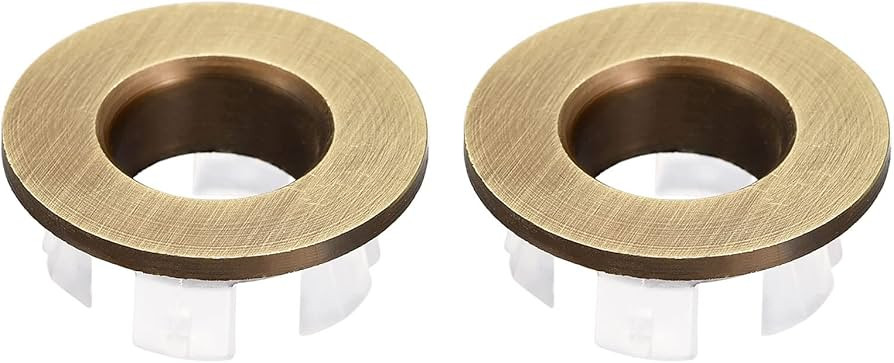 uxcell Sink Trim Overflow Cover, 2Pcs Sink Overflow Rings Bathroom Kitchen Basin Drain Cover Hole... | Amazon (US)
