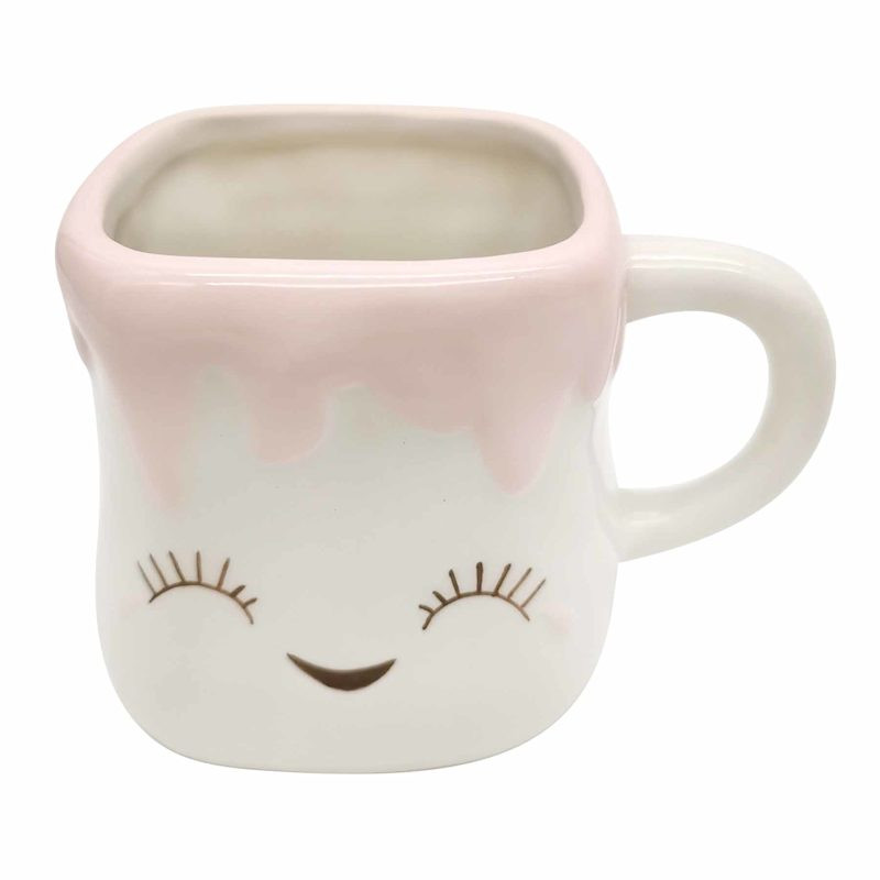 Pink Marshmallow Girl Ceramic Mug, 12oz | At Home