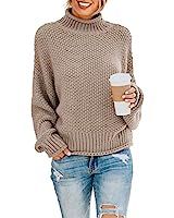 SVALIY Womens Oversized Turtlenecks Sweaters Batwing Long Sleeve Chunky Pullover Knit Jumper | Amazon (US)