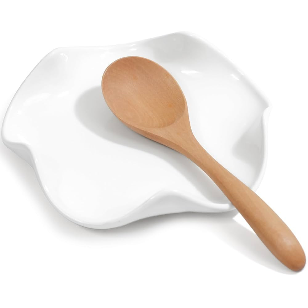 Spoon Rest for Stove Top, 5.3 Inch Ceramic Spoon Holder for Kitchen Counter, Coffee Ladle Holder,... | Amazon (US)