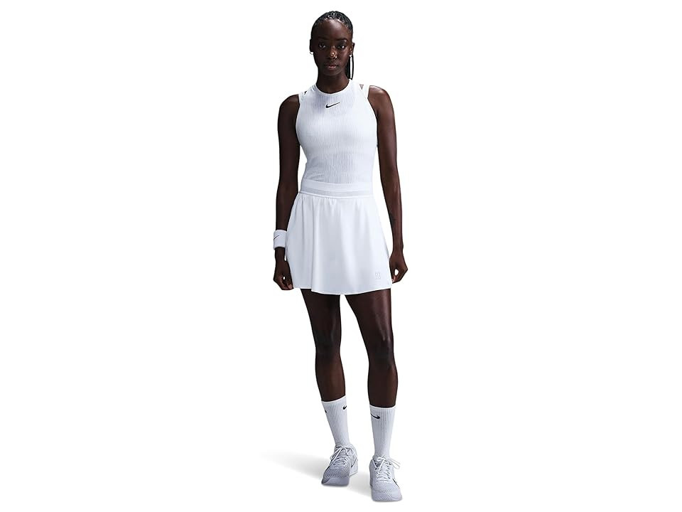 Nike Court Ace Advantage Dri-FIT Tennis Skirt Women's Workout White/White: SM (US 4-6) One Size | Zappos.com