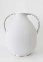 Afloral White Large Floor Jug Vase in Terra Cotta - 13.25" Tall | Afloral (US)