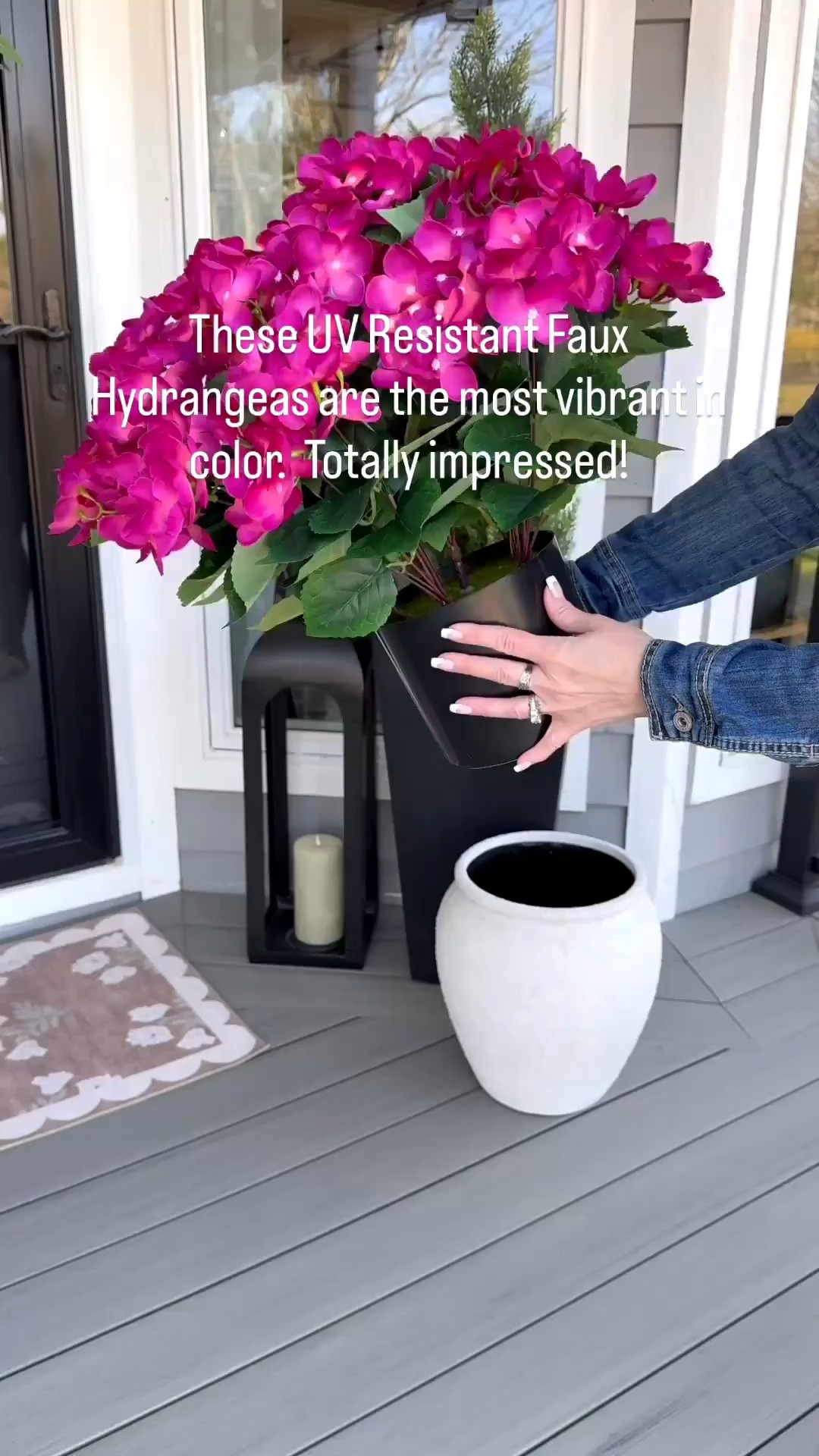 Spring Porch Hydrangea Styling You’ll Want to Copy 🌸

Follow @farmtotablecreations on Instagram for more home finds 🤍

This is your sign that faux can look this good 😍 These UV resistant silk hydrangeas are the real star of my spring porch—they’re full, vibrant, and stay that way even in the sun (no fading, no watering, no maintenance 🙌🏼). Paired with the black lanterns, greenery, and a simple wreath, it gives that fresh, welcoming look without overcomplicating anything.

If you want that always-in-bloom porch moment… these are it 🤍

#outdoordecor #porchdecor #planters #outdoorplanters #frontporchdecor

#LTKHome #LTKSaleAlert #LTKSeasonal