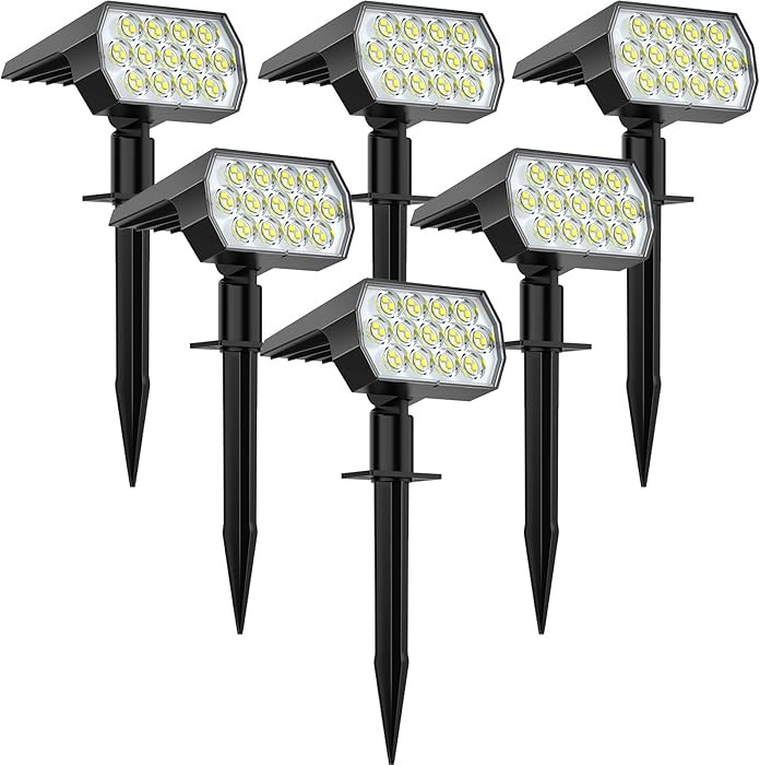 WELALO Solar Spot Lights Outdoor, [6 Pack/65 LED/3 Modes] Solar Landscape Spotlights, Solar Power... | Amazon (US)