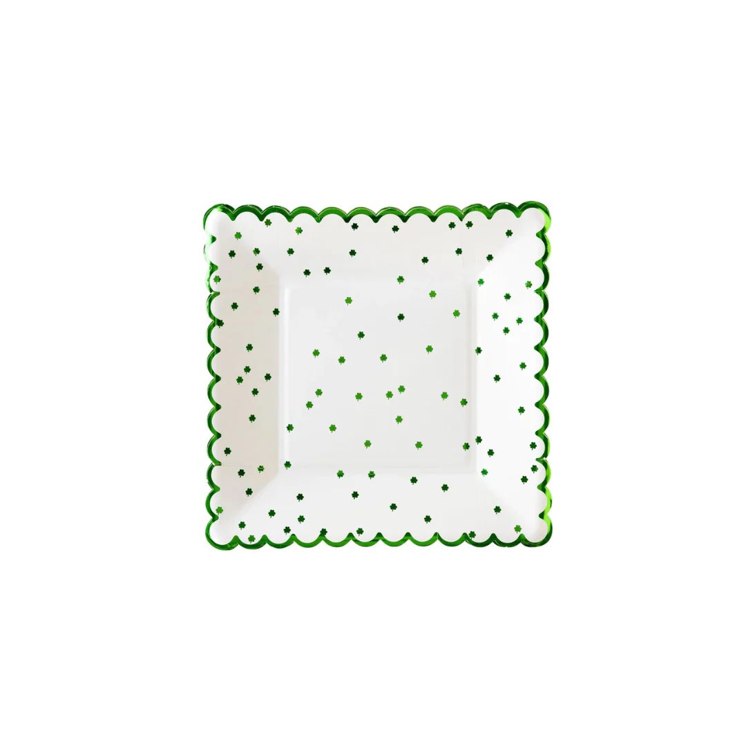 Shamrock Confetti Paper Plates | Ellie and Piper