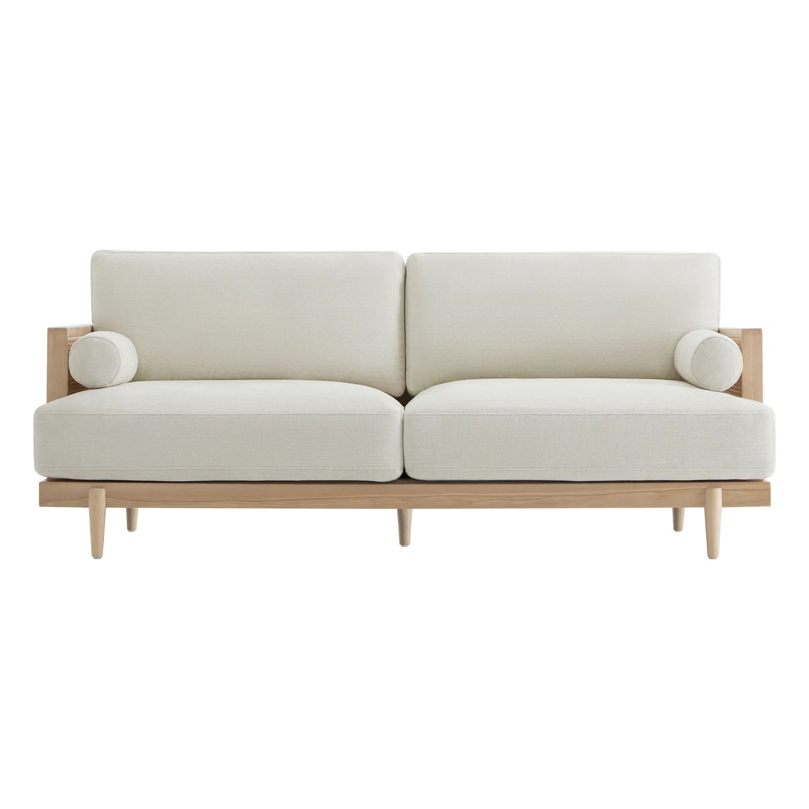 Ahlea 78.75''W Natural Cane Upholstered Sofa | Wayfair North America