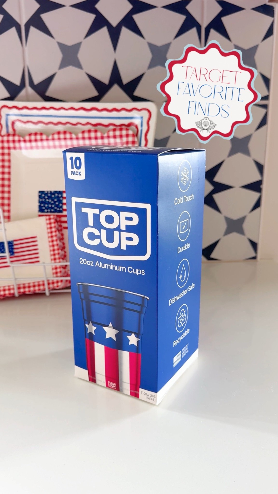 Target top cup, target home, target Fourth of July, Memorial Day weekend, red white and blue, patriotic, target summer, target finds, target favorites, target must haves, Father’s Day gift, gift ideas  

How cute are these aluminum cups?😍🇺🇸 reusable, dishwasher safe and keep your drinks cool!🥤cute gift idea!

#LTKHome #LTKSeasonal