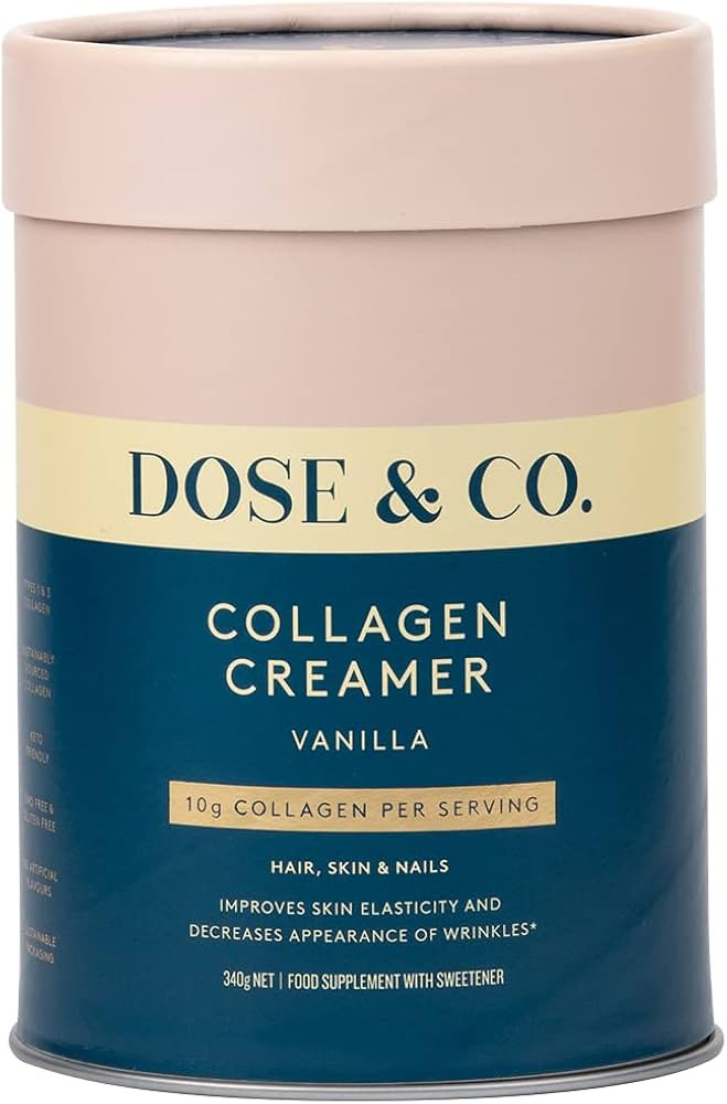 Dose & Co Collagen Creamer Vanilla (12oz) – Hydrolyzed Collagen Peptides Supplement - Non-GMO, ... | Amazon (US)
