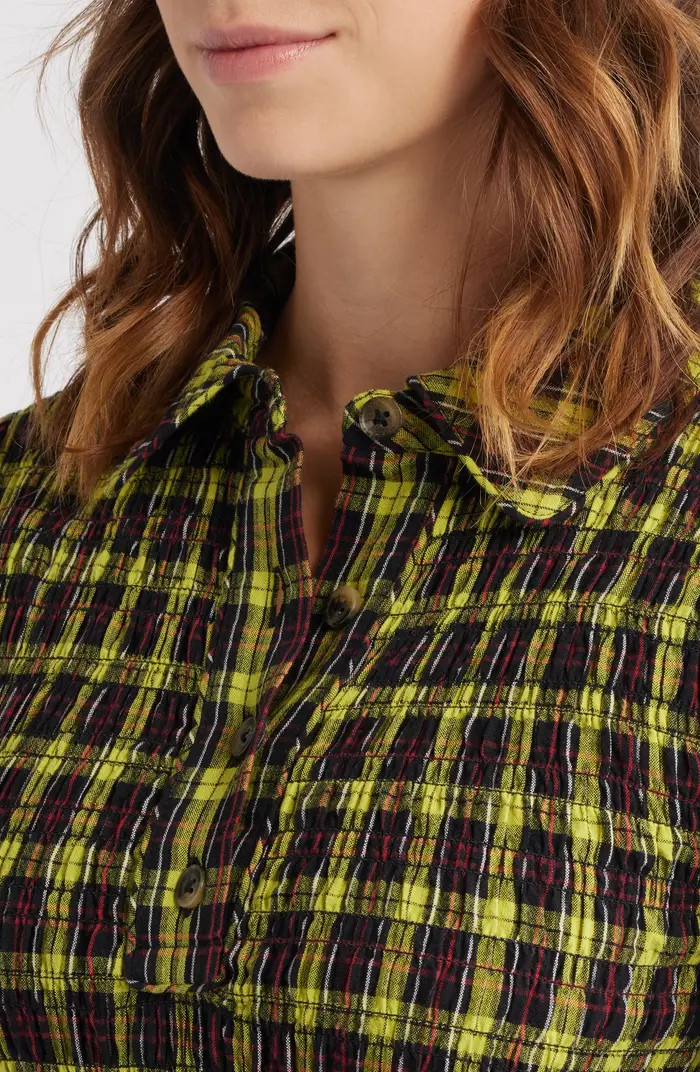 Hazel Plaid Long Sleeve Organic Cotton Dress | Nordstrom