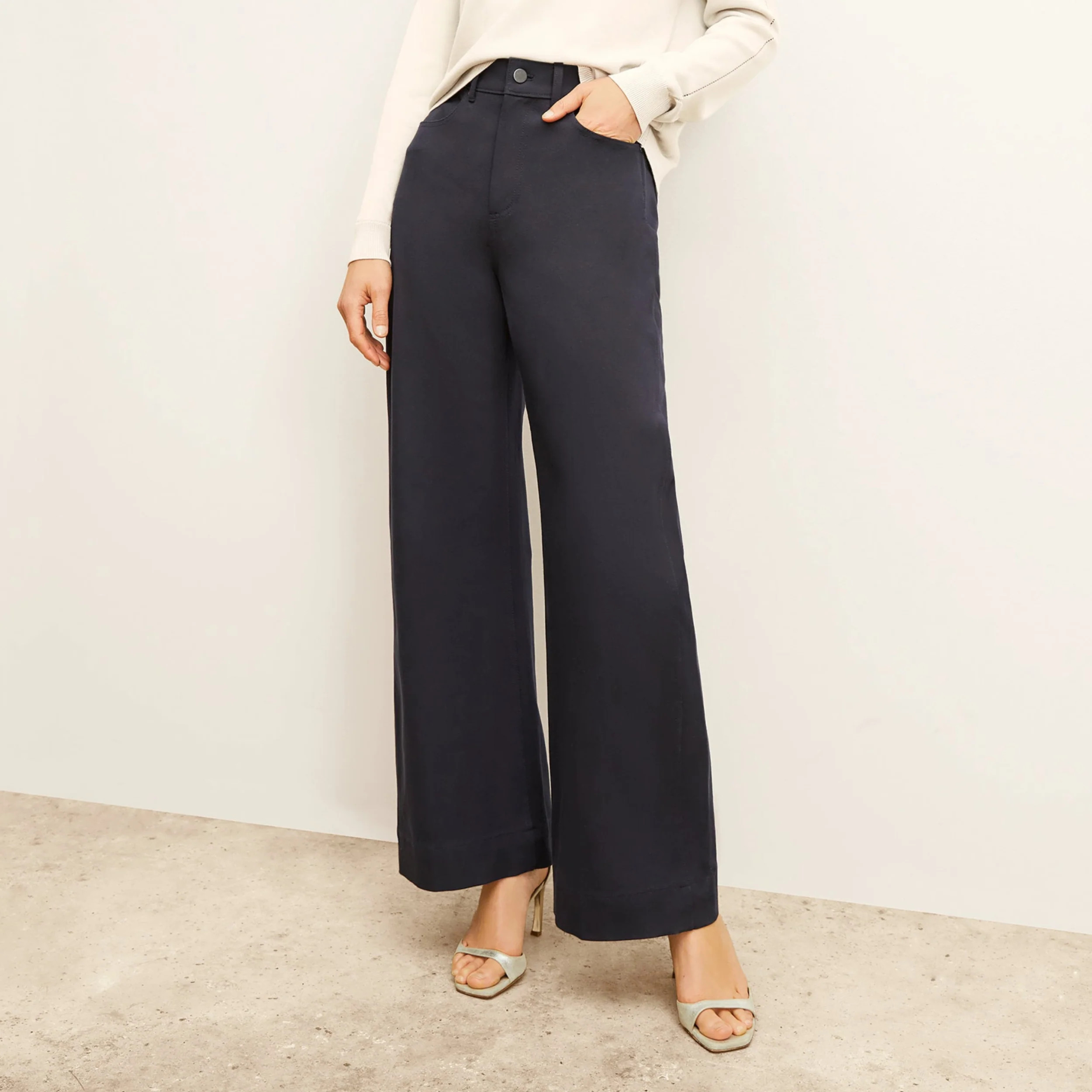 Milo Wide-Leg Jean - Eco Better Than Denim :: Dark Navy | MM LaFleur