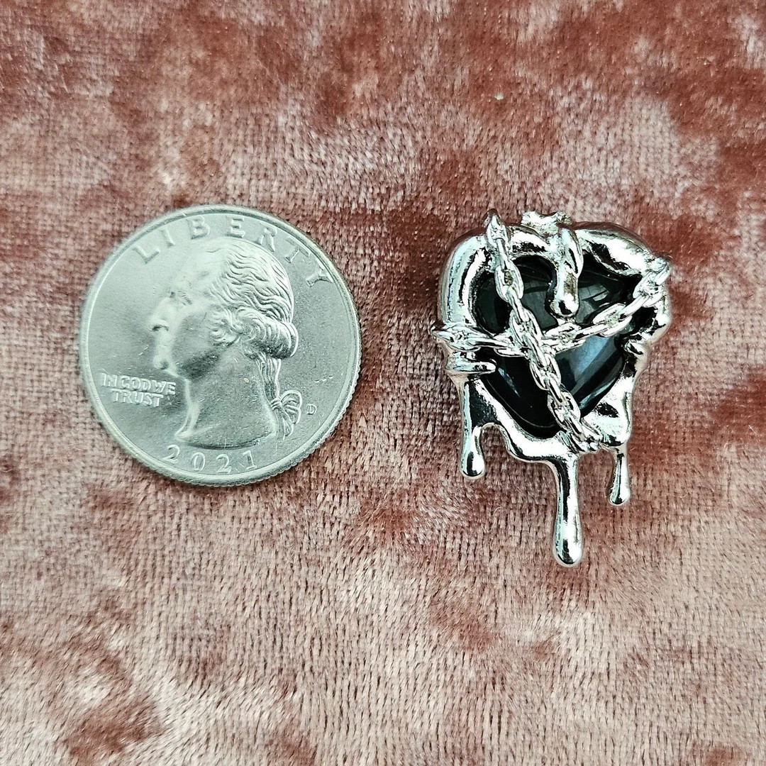 GOTH ‘Shoe Charm’ Chained Heart charm | Etsy (US)