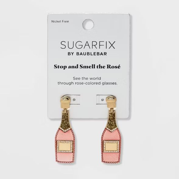 SUGARFIX by BaubleBar Rose Bottle Drop Earrings - Rose Pink | Target