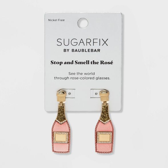 SUGARFIX by BaubleBar Rose Bottle Drop Earrings - Rose Pink | Target