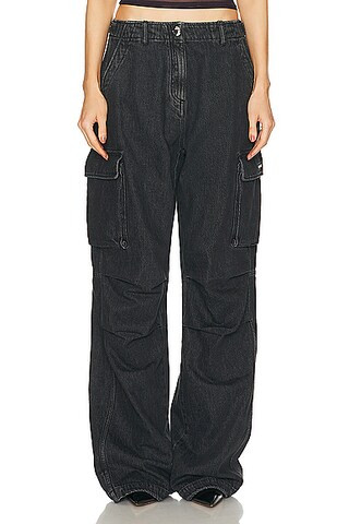 Denim Wide Leg Cargo Pant | FWRD 