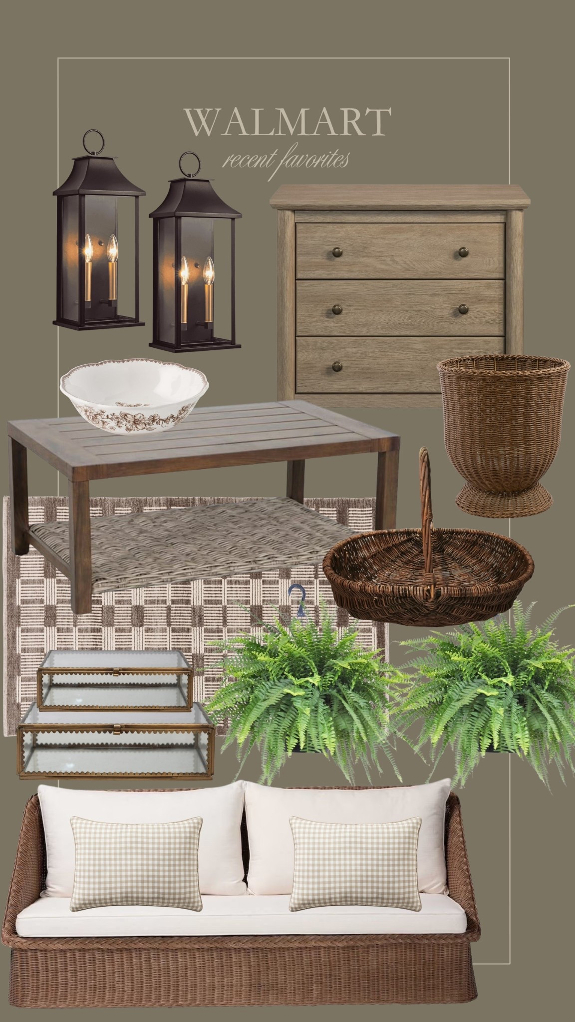 Recent favorites from Walmart 😍 I love these furniture finds, patio finds, decor, and these live ferns have been a follower favorite! 

#LTKHome