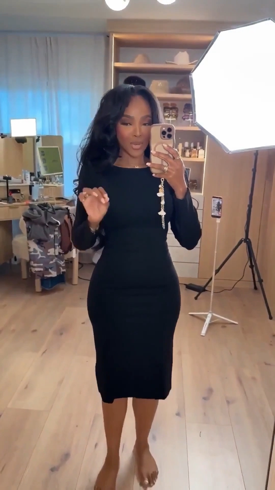 Scroll to shop! The perfect black midi dress. Greta for date night or even workwear ✨

#LTKootd #LTKWorkwear #LTKgrwm