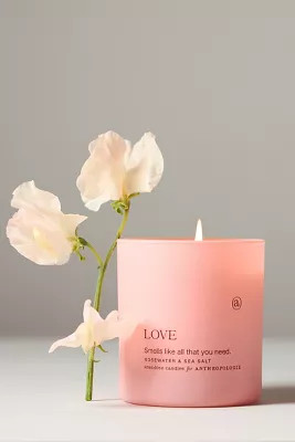 Anecdote Love Rosewater & Sea Salt Glass Candle | Anthropologie (US)