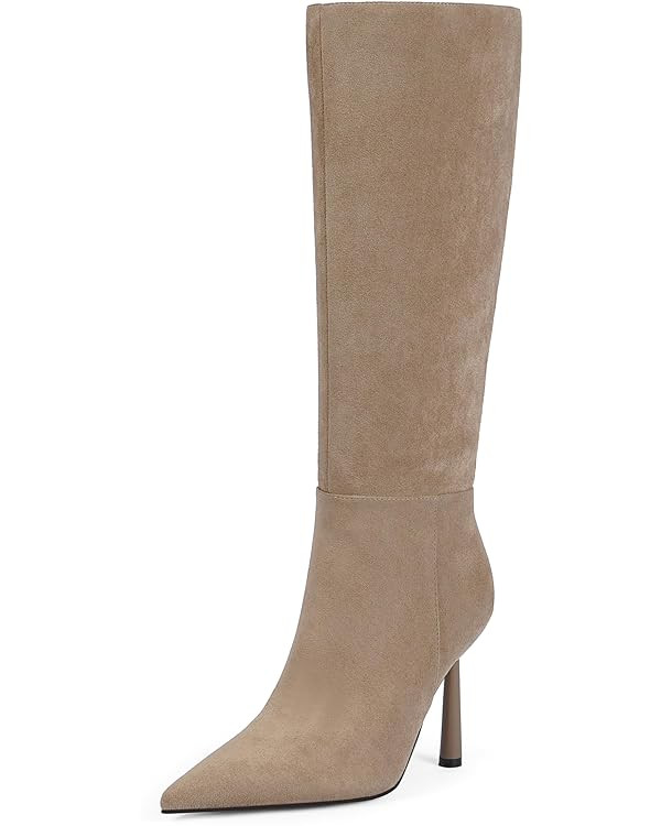 Knee High Boots for Women Pointed Toe Dress Shoes for Women Stiletto Heel Party Wedding Sexy Tall... | Amazon (US)