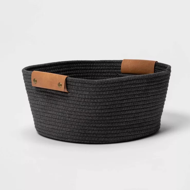 13" Small Coiled Rope Warm Gray Charcoal - Brightroom™ | Target
