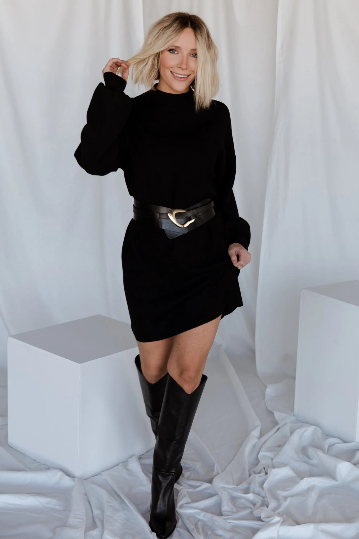 Jennings Sweater Dress | Black | Baltic Born