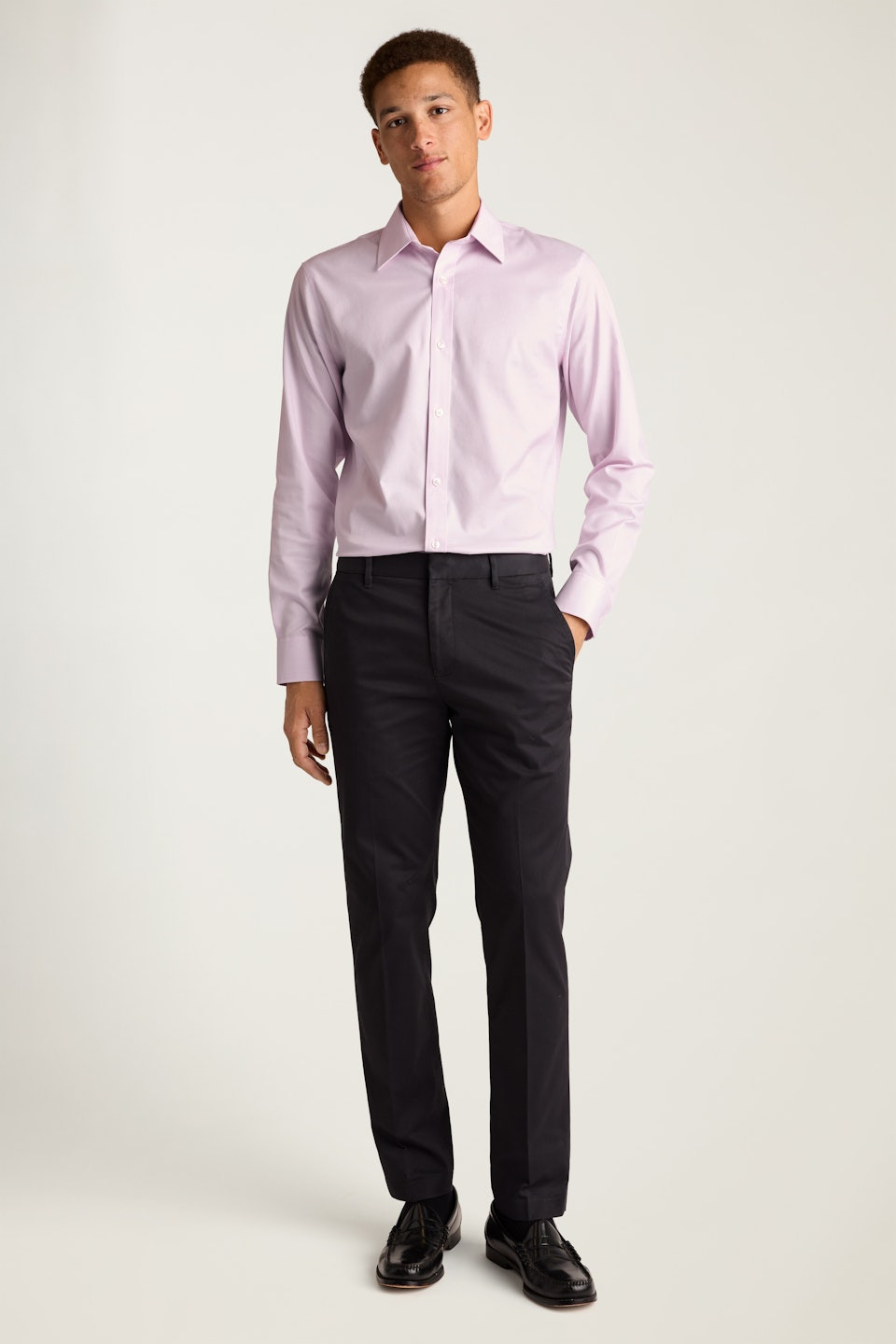 Weekday Warrior Dress Shirt Tailored for Men by Bonobos - Pink Purple Micro Stripe - 14532 | Bonobos (US)