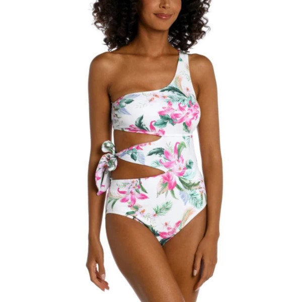 Women's La Blanca Island Goddess Bandeau Mio One Piece Swimsuit Contemporary 6 Mystic Palms | Scheels