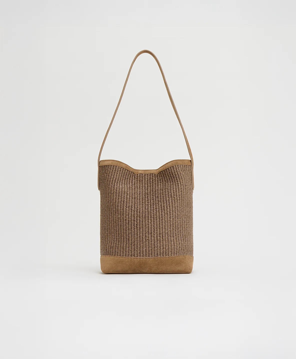 Small Everyday Cabas - Anise Raffia/Anise Suede | MANSUR GAVRIEL
