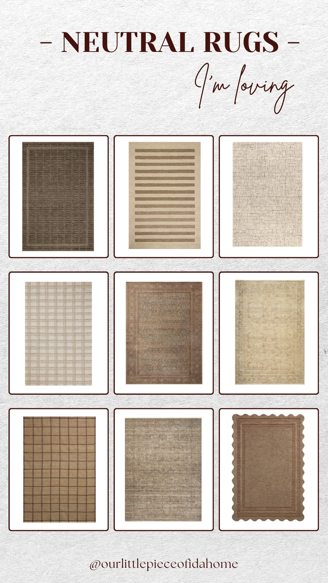 I’m always searching for neutral rugs that add warmth and texture without competing with the rest of the room. These are the styles I keep coming back to because they feel timeless, layered, and easy to live with.

From subtle patterns and soft vintage-inspired designs to woven textures and clean stripes, each one brings depth while still keeping a calm, collected look. I especially love how these tones work with natural wood, linen, stone, and warm brass finishes.

If you're building a modern organic home, these are some of my favorite neutral rugs to anchor a space and make it feel finished. Shop all of my current favorites below.
@Wayfair

#LTKU #LTKHome #LTKSaleAlert