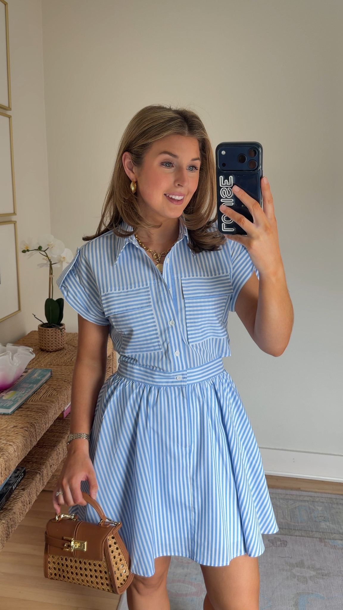 Cute outfit idea for spring! Wearing an XS in dress.

Golf tournament outfit // masters outfits 