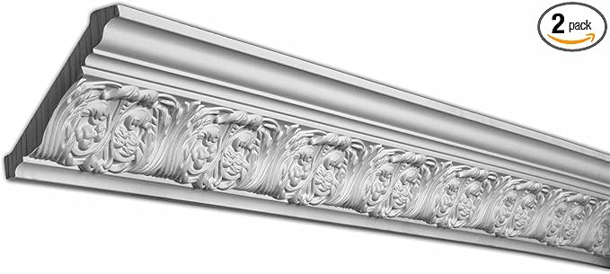 Architectural Products by Outwater 3P5.37.00706 Crown Moulding, 2-Pack, White | Amazon (US)