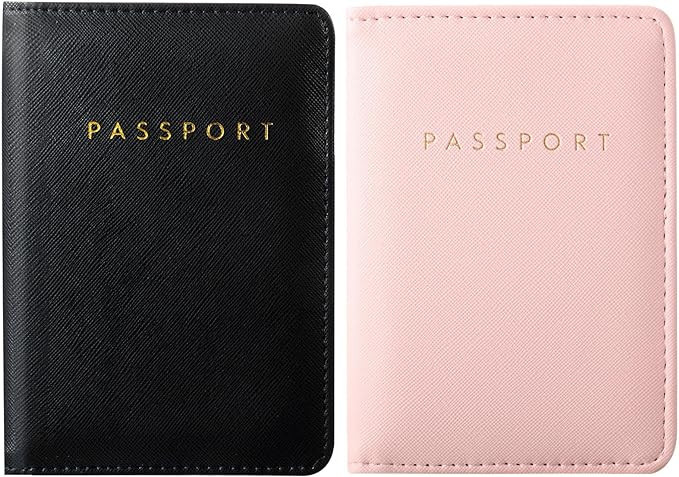 2 Pieces Bridal Passport Covers Holder Travel Wallet Passport Case | Amazon (US)