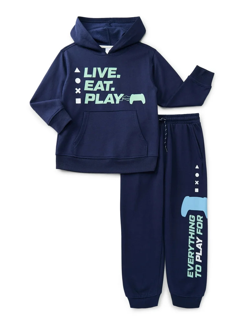 PlayStation Boys Graphic Hoodie and Jogger Pants Set, 2-Piece, Sizes 4-16 | Walmart (US)