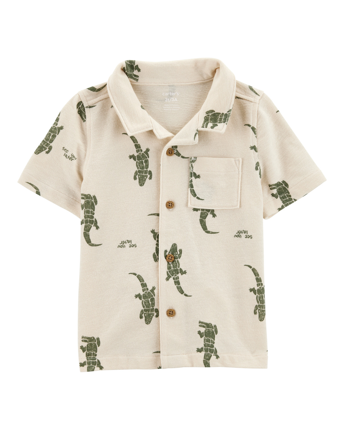 Toddler Alligator Button-Down Shirt | Carter's Inc