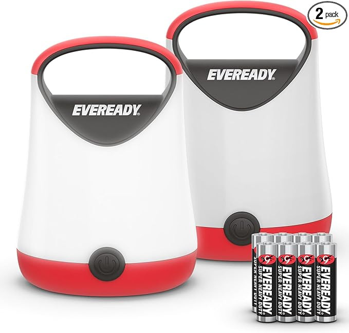 Eveready LED Camping Lantern X-250 (2-Pack), Super Bright Tent Lights, Rugged Water Resistant LED... | Amazon (US)