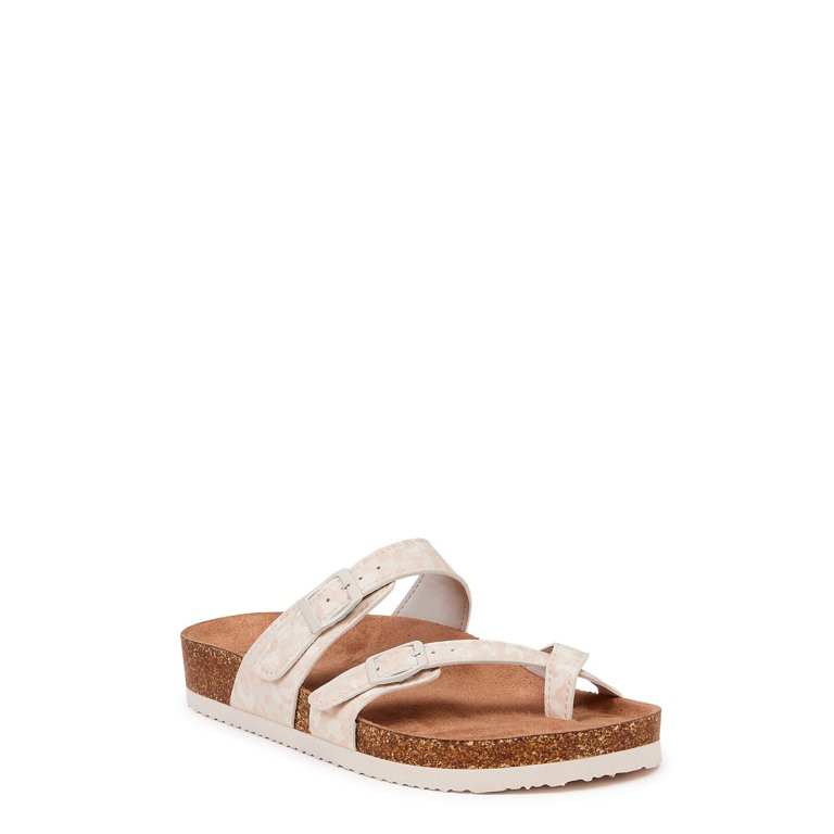 Time and Tru Women's Footbed Thong Sandals | Walmart (US)