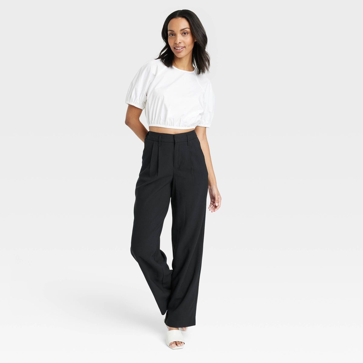 Women's High-Rise Straight Trousers - A New Day™ | Target