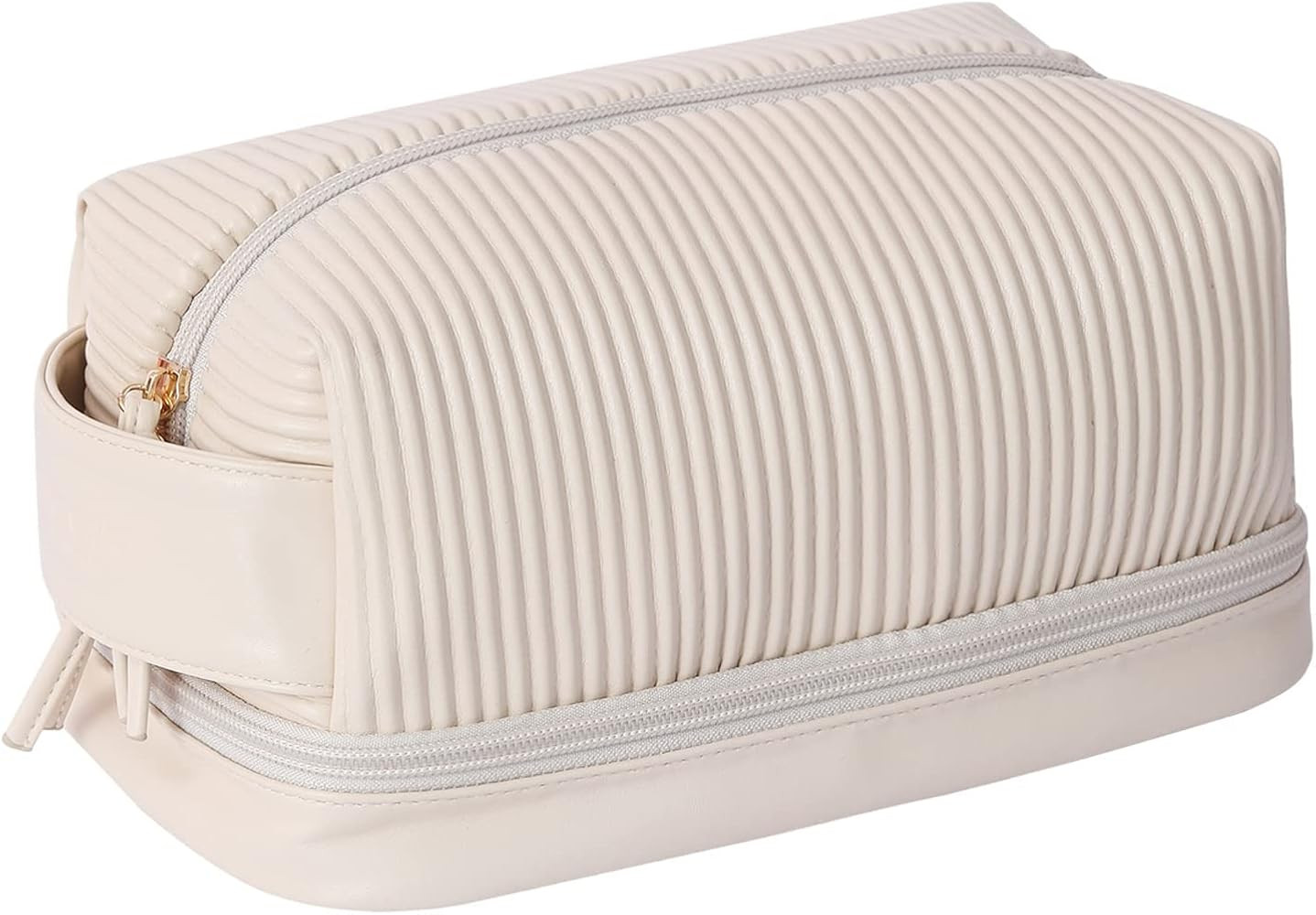 bagINBAG QIANPA Double Layer Travel Makeup Bag with Handle，Cosmetic Bag with Brush Compartment ... | Amazon (US)